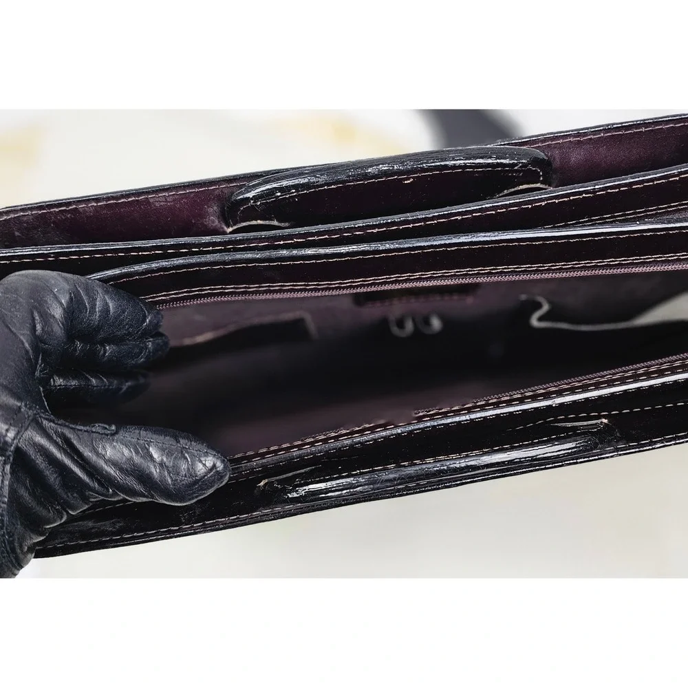 Mens Genuine Leather Briefcase‎ Dark Brown Classic Business Travel Laptop Bag